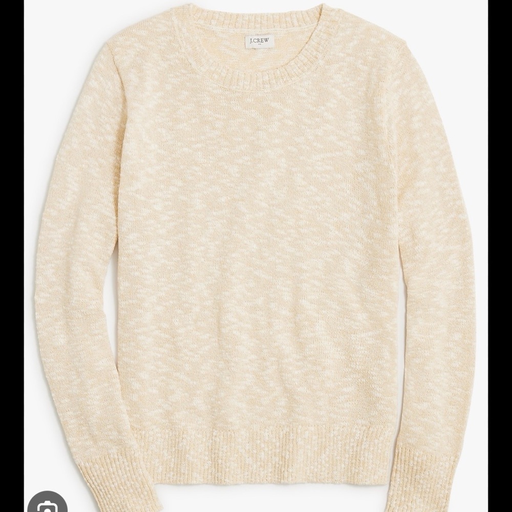 J. Crew Beige Knit crewneck beach sweater in light Khaki NWT size large